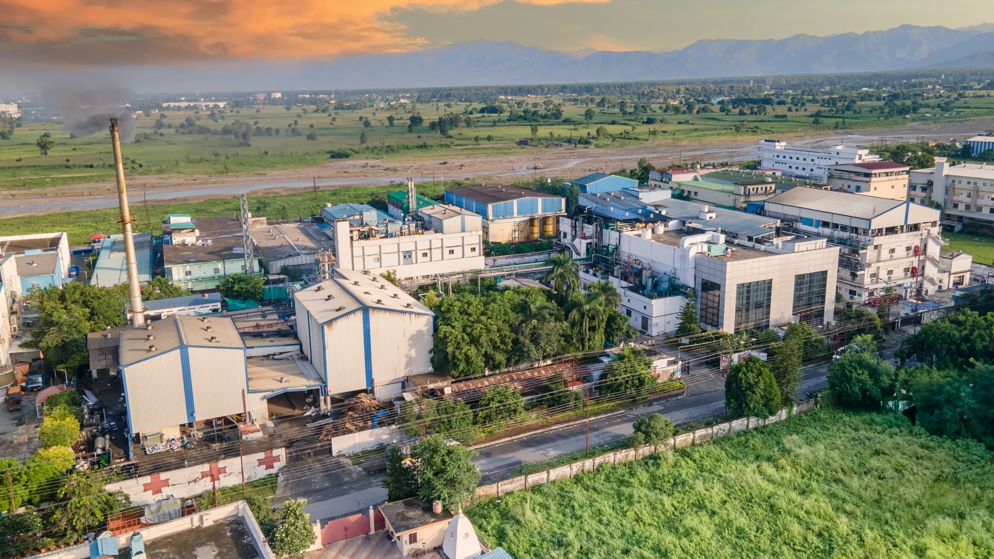 The Dehradun manufacturing site from the air