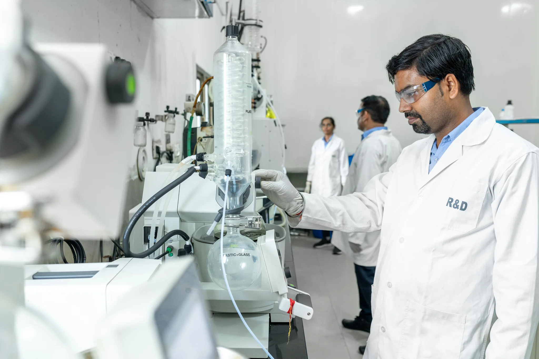A chemist at work in the research and development laboratory